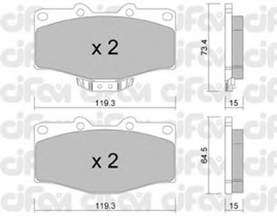 Комплект тормозных колодок, дисковый тормоз CIFAM купить