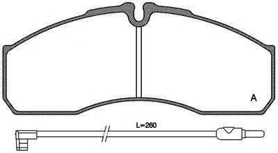 Комплект тормозных колодок, дисковый тормоз ADVANCE OPEN PARTS купить