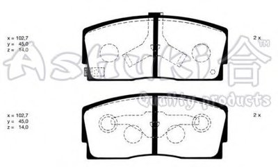 Комплект тормозных колодок, дисковый тормоз ASHUKI купить