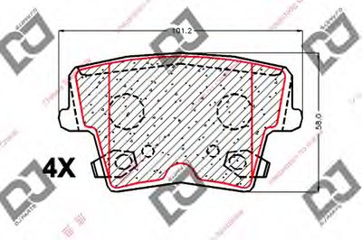 Комплект тормозных колодок, дисковый тормоз DJ PARTS купить