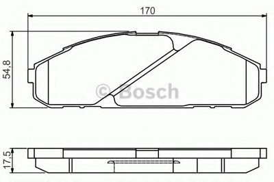 Комплект тормозных колодок, дисковый тормоз BOSCH купить