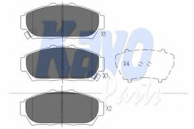 Комплект тормозных колодок, дисковый тормоз KAVO PARTS купить