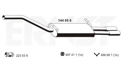 Глушитель выхлопных газов конечный ERNST купить