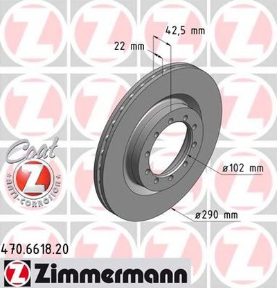 Тормозной диск COAT Z ZIMMERMANN купить