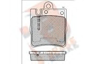 Комплект тормозных колодок, дисковый тормоз R BRAKE купить