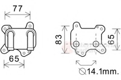 Радиатор масляный Opel Astra G/Combo 1.7DTI 02-(теплообменник)