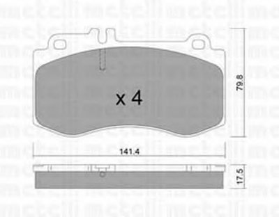 Комплект тормозных колодок, дисковый тормоз METELLI купить