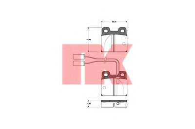 Комплект тормозных колодок, дисковый тормоз NK купить