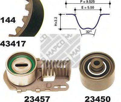 Комплект ремня ГРМ MAPCO купить