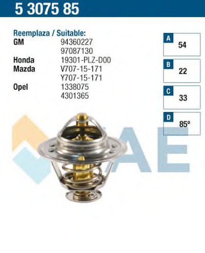 Термостат, охлаждающая жидкость FAE купить