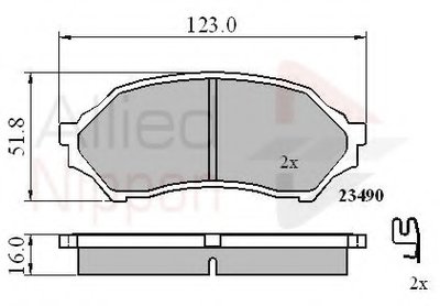 Комплект тормозных колодок, дисковый тормоз ANL Braking COMLINE купить