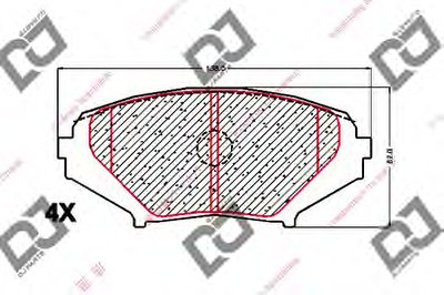 Комплект тормозных колодок, дисковый тормоз DJ PARTS купить