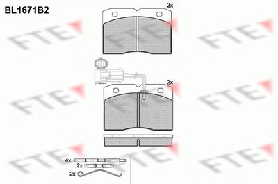 Комплект тормозных колодок, дисковый тормоз FTE купить