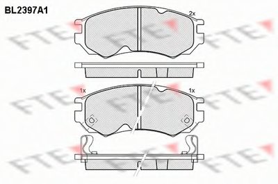 Комплект тормозных колодок, дисковый тормоз FTE купить