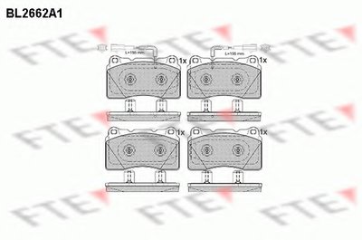 Комплект тормозных колодок, дисковый тормоз FTE купить