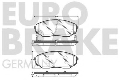 Комплект тормозных колодок, дисковый тормоз EUROBRAKE купить