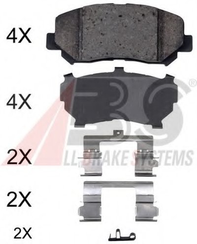 Комплект тормозных колодок, дисковый тормоз A.B.S. купить