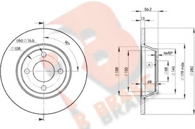 Тормозной диск R BRAKE купить