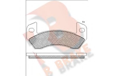 Комплект тормозных колодок, дисковый тормоз R BRAKE купить