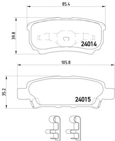 Колодки тормозные (задние) Mitsubishi Outlander/Lancer 1.3-2.4 01- (Akebono)