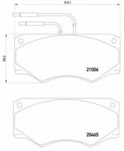 Комплект тормозных колодок, дисковый тормоз BREMBO купить