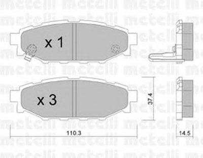 Колодки тормозные (задние) Subaru Forester/Impreza 08-/Legacy 03-14/Outback 03-/Toyota GT 12-