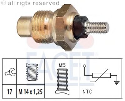 Датчик, температура охлаждающей жидкости; Датчик, температура охлаждающей жидкости; Датчик, температура охлаждающей жидкости FACET купить