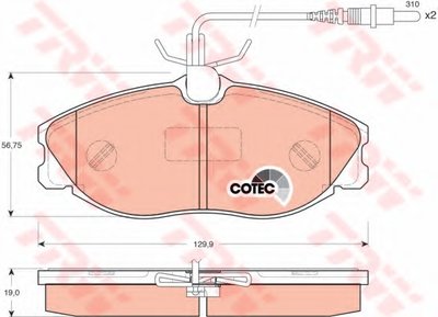 Комплект тормозных колодок, дисковый тормоз COTEC TRW купить