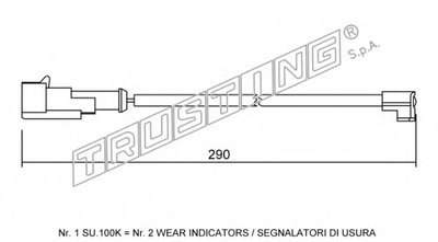 Сигнализатор, износ тормозных колодок TRUSTING купить