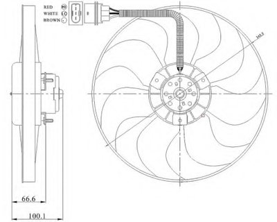 Вентилятор, охлаждение двигателя NRF Придбати