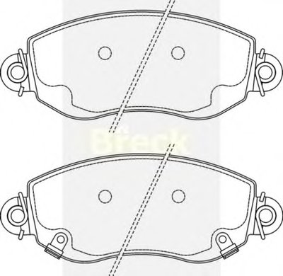 Комплект тормозных колодок, дисковый тормоз BRECK купить