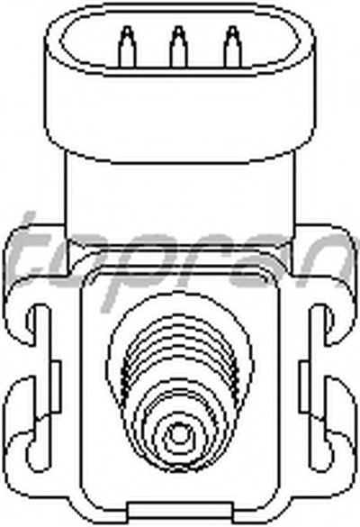 Датчик, давление во впускном газопроводе TOPRAN купить