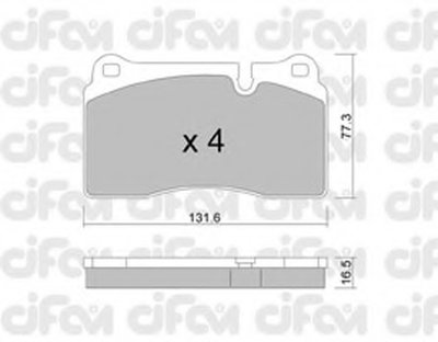 Комплект тормозных колодок, дисковый тормоз CIFAM купить