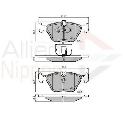 Комплект тормозных колодок, дисковый тормоз ANL Braking COMLINE купить