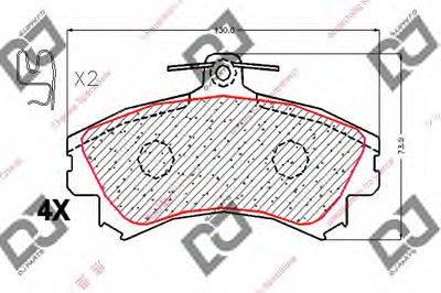 Комплект тормозных колодок, дисковый тормоз DJ PARTS купить