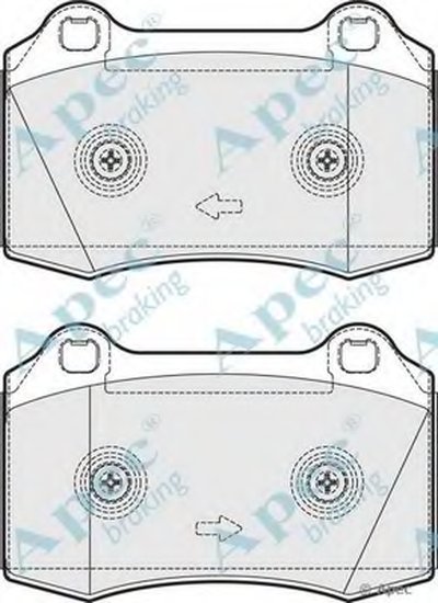 Комплект тормозных колодок, дисковый тормоз APEC braking купить