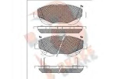 Комплект тормозных колодок, дисковый тормоз R BRAKE купить