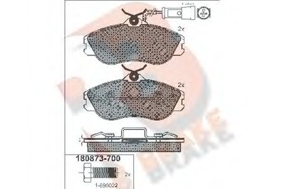 Комплект тормозных колодок, дисковый тормоз R BRAKE купить