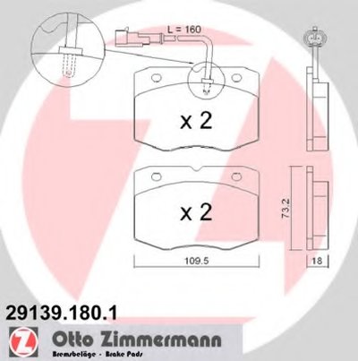 Комплект тормозных колодок, дисковый тормоз ZIMMERMANN купить