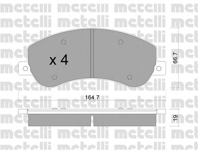 Комплект тормозных колодок, дисковый тормоз METELLI Придбати