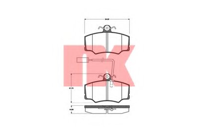 Комплект тормозных колодок, дисковый тормоз NK купить