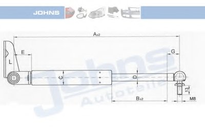 Газовая пружина, крышка багажник JOHNS купить