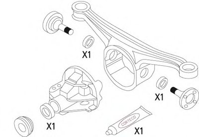 Комплект прокладок, дифференциал CORTECO купить