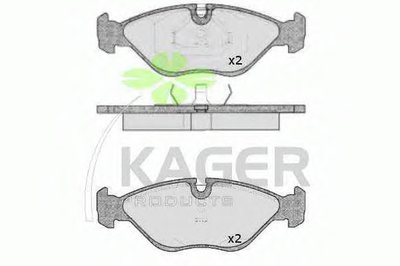 Комплект тормозных колодок, дисковый тормоз KAGER купить