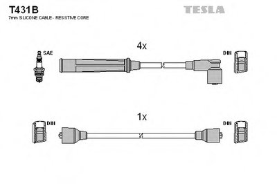 Комплект проводов зажигания TESLA купить