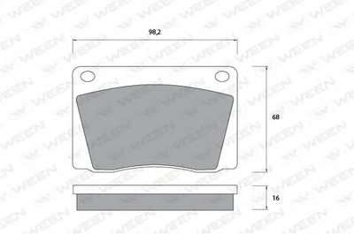 Комплект тормозных колодок, дисковый тормоз WEEN купить