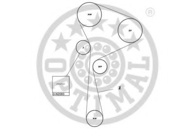 Комплект ремня ГРМ OPTIMAL купить