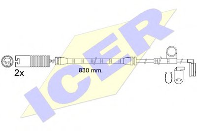 Сигнализатор, износ тормозных колодок ICER купить