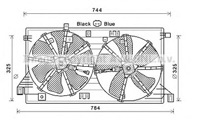Вентилятор, охлаждение двигателя AVA QUALITY COOLING купить
