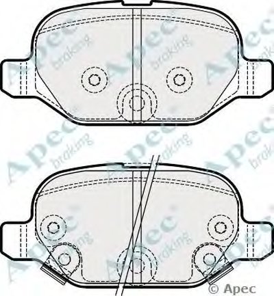 Комплект тормозных колодок, дисковый тормоз APEC braking купить